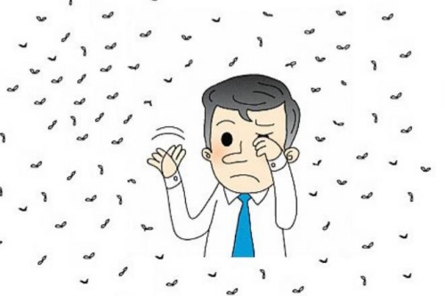 飞蚊症看不清卡通图