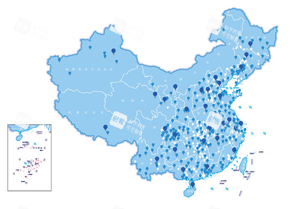 爱尔眼科门店分布图