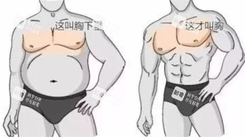 男性胸部对比