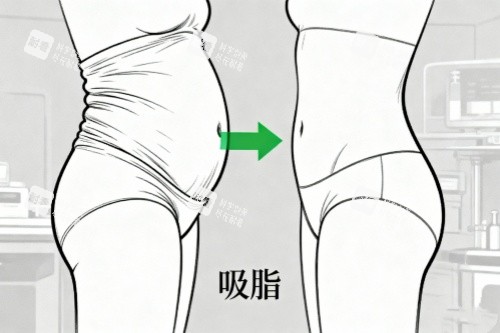 腰腹部做吸脂前后对比图.jpg 腰腹部做吸脂前后对比图.jpg